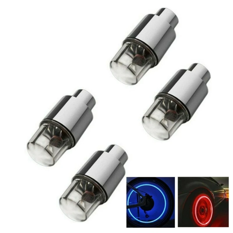 

4Pcs Car Auto Wheel Tire Tyre Air for VALVE Stem LED Light Cover Accessorie