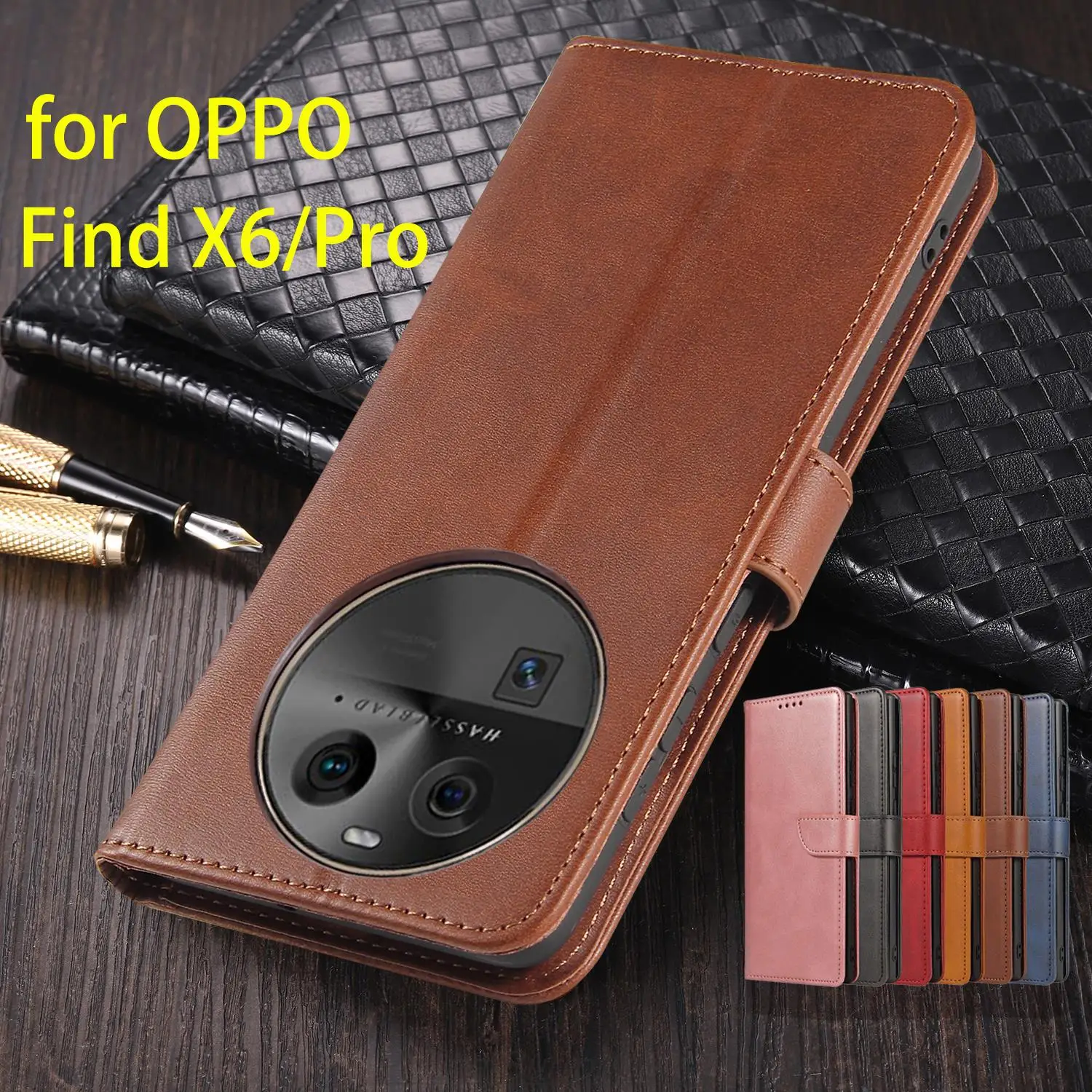 

Кожаный флип-чехол для OPPO Find X6 / OPPO Find X6 Pro