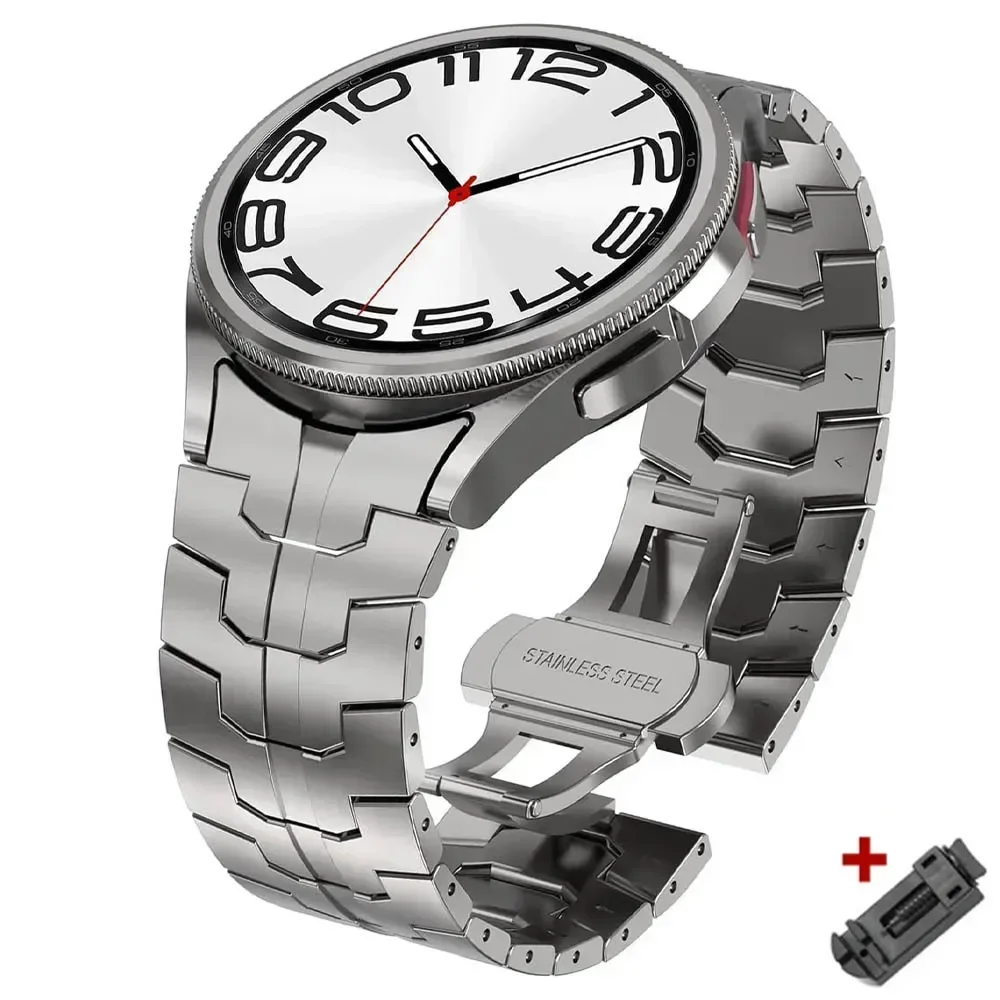 Luxury Stainless Steel No-Gap Strap - Premium Metal Watchband Bracelet