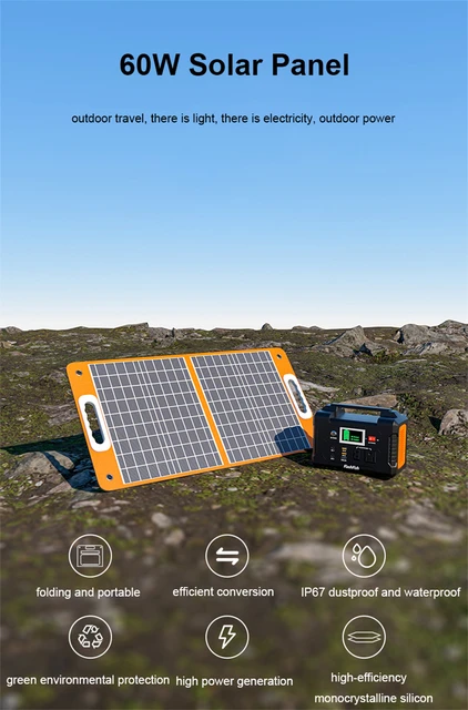 60 Watt Solar Jackery Solar Saga 60w Panel Surya Portabel Dapat