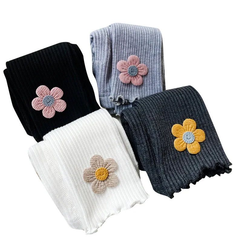 Little Girls Leggings Spring Autumn Thin Outwear Tights Children's Ankle Length Pants Girl Tights
