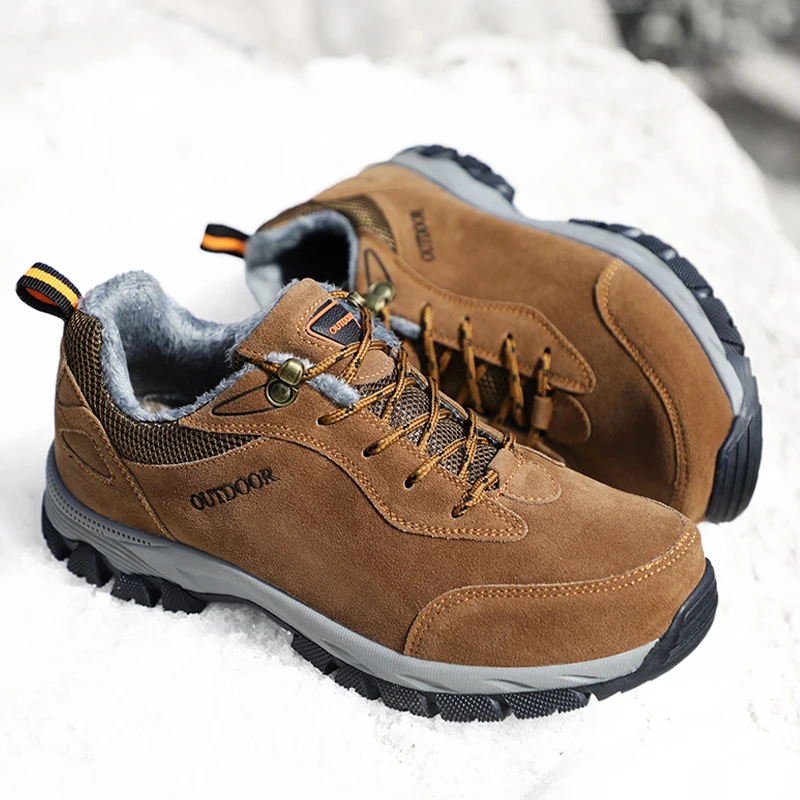 Men Boots 2022 Winter Shoes for Men Snow Boots Warm Plush Winter Botas