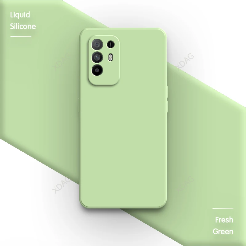 Sleek Liquid Silicone Shockproof Phone Case with Camera Protection - Square Design
