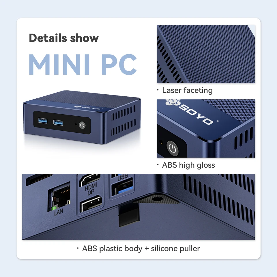 SOYO M4 PLUS Mini PC Intel N150 8GB 16GB RAM 256GB 512GB SSD