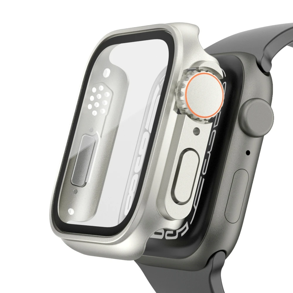 Vidro e caixa para Apple Watch, protetor de tela, pára-choques para iWatch Series 3, 4, 5, 6, SE, 8, 7, 38mm, 41mm, 40mm, 42mm, 44 milímetros, 45 milímetros