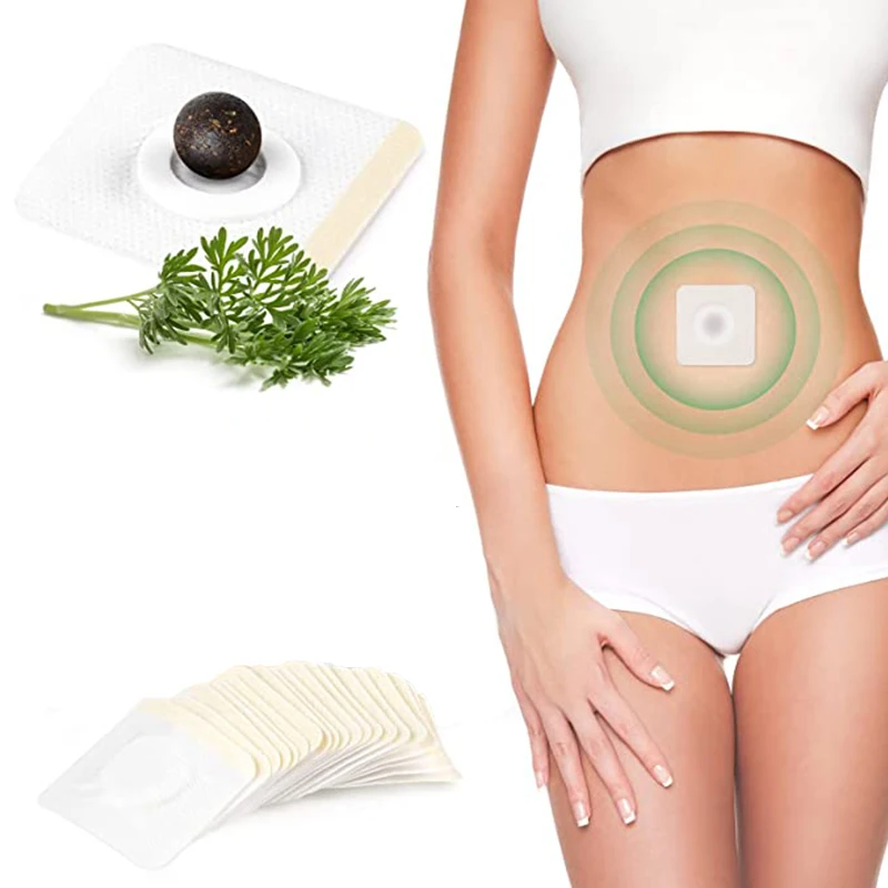 Mugwort Belly Patch Slimming Patches Navel Detox Fat Burning Lose Weight Woman Navel Slimming Products Health Care 30pcs weight loss products body repairing patches