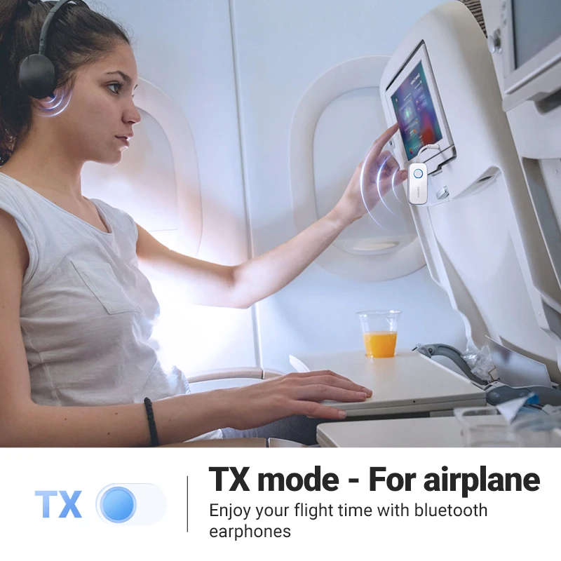 UGREEN Airplane Bluetooth 5.4 Adapter 3.5mm AUX Jack Wireless Audio Transmitter Receiver for Planes, Airline, Travel, TV