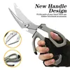 Kitchen Stainless Steel Scissors Sharp Blades with Plastic Handles Detachable Multifunctional Heavy Duty Outdoor Fish Bone Sciss 4