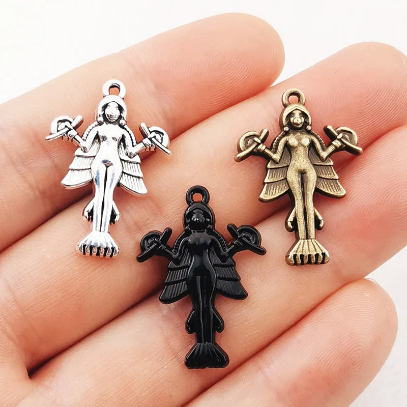 10Pcs Lilith Innana Ishtar Pendant Charms Demon Sigil Pendant Luciferian  Satanic Talisman Charms DIY Making Jewelry