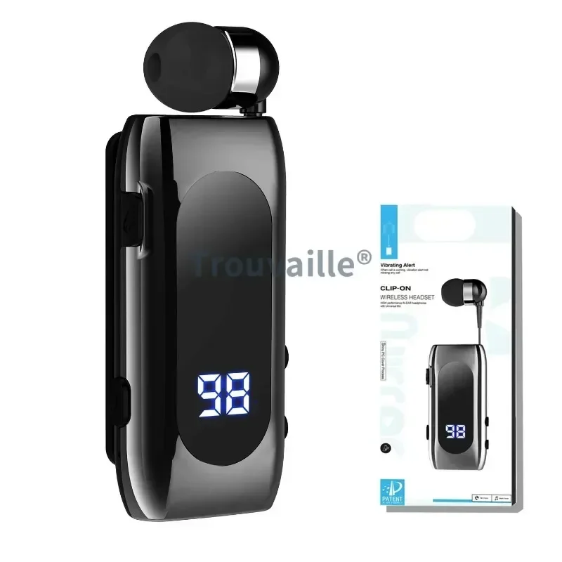 Lavalier Wireless Bluetooth Earphone with Fast Charging & Vibration Alert
