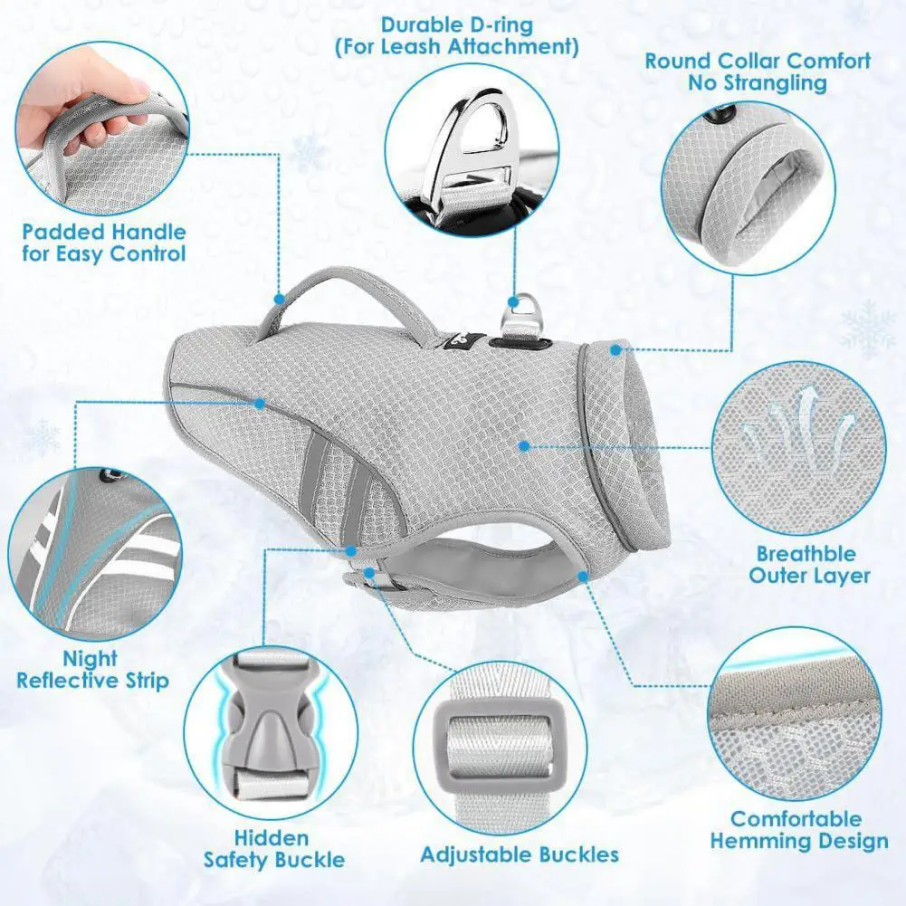 

Rapid Dog Vest Rapid Technology Dog Vest with Reflective Strips Ice Pack Pocket for Uv Protection for Outdoor for Dogs