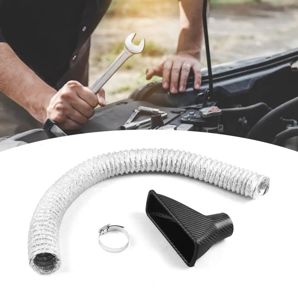 

Air Intake Funnel Compact Heat-resistant Reliable Car Front Bumper Turbo Air Intake Pipe Air Inlet Funnel Long Lasting