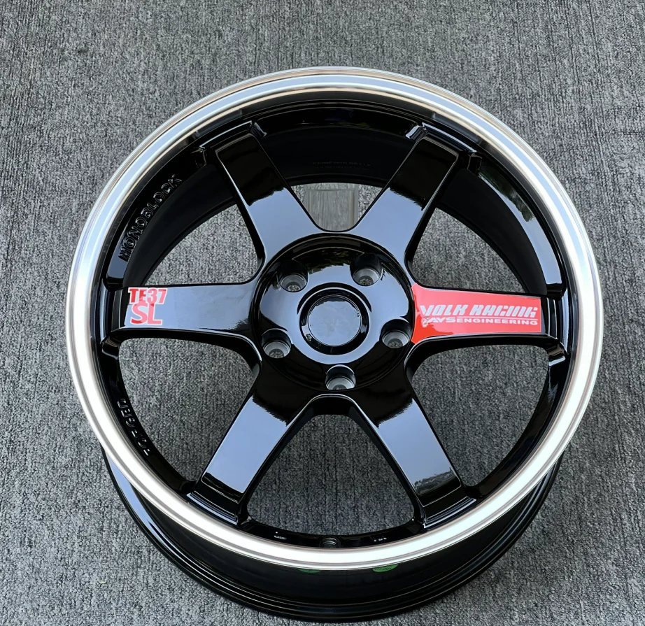 Ry Te37 14 15 16 17 18 Pollici 4X100 4X114.3 5X100 5X108 5X112 5X114.3 5X120 Cerchi In Lega Per Auto Da Corsa Adatti Per Bmw Honda Mazda