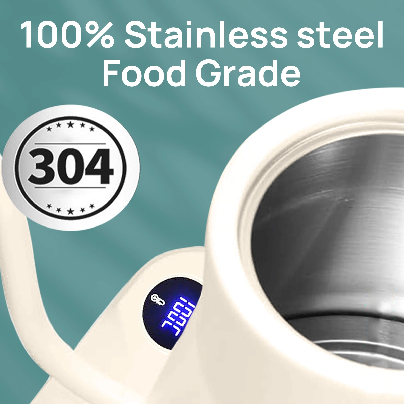 غلاية كهربائية معقوفة غلاية قهوة 900 مل مقبض تعديل...