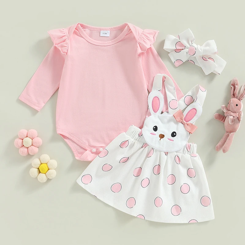 Baby Girl Outfit With Matching Headband Infant Dresses 6-9 Months