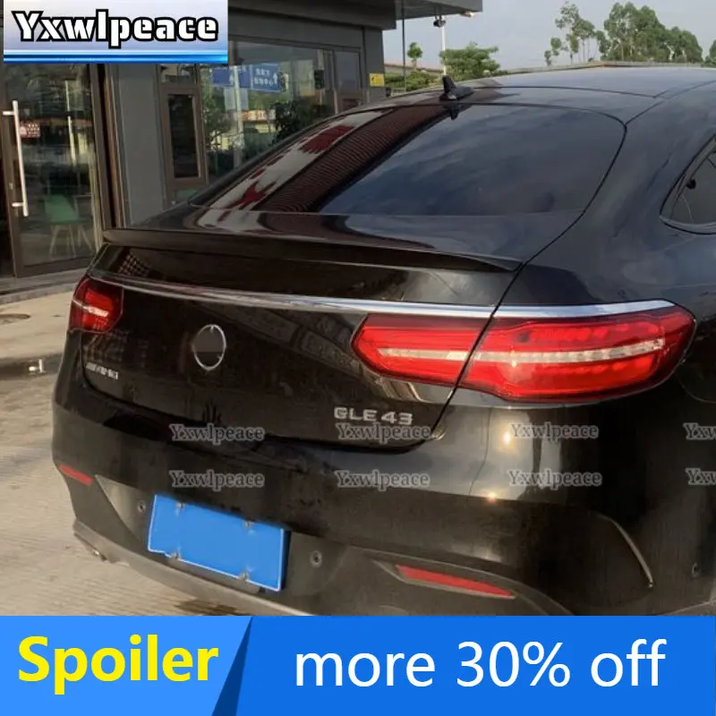 

For Mercedes Benz GLE Coupe 2016 2017 2018 High Quality ABS Plastic Car Tail Wing Trim Unpainted Color Rear Trunk Spoiler