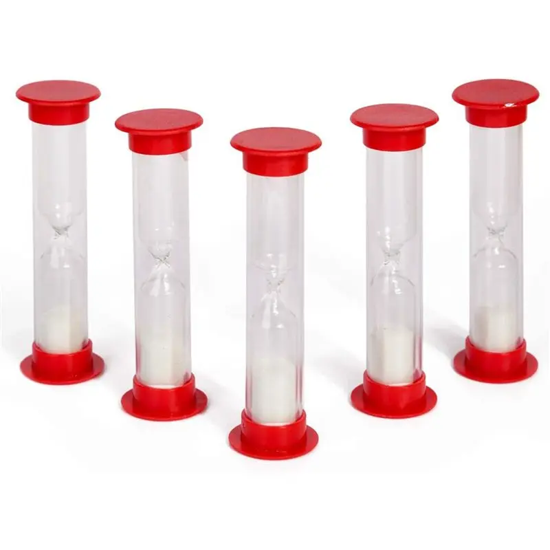 ABUH-30 초 단위 모래시계, 모래시계, 카운트다운 타이머, 대량 세트, 어린이 게임용, 120개입 (흰색 모래)