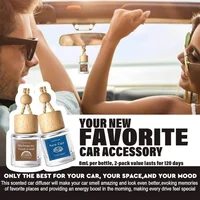2 Pack Car Air Freshener Diffuser 2 Pack Hanging Air Freshener Diffuser - Vanilla Cream Fragrance Oil Air D iffuser for Car 3