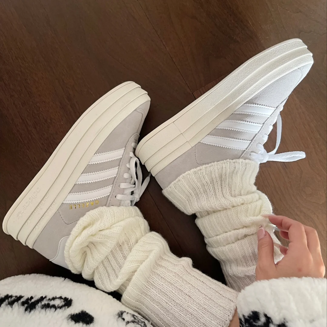 Adidas new listing Gazelle Bold low-top plate shoes wear-resistant non-slip women's casual shoes