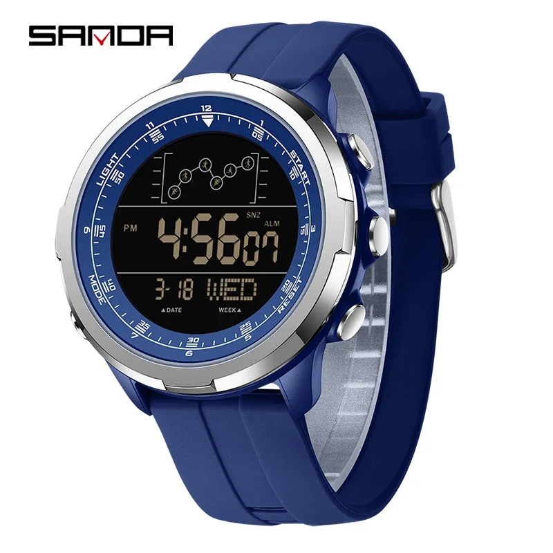 SANDA Men's Waterproof LED Digital Chronograph Sport Watch