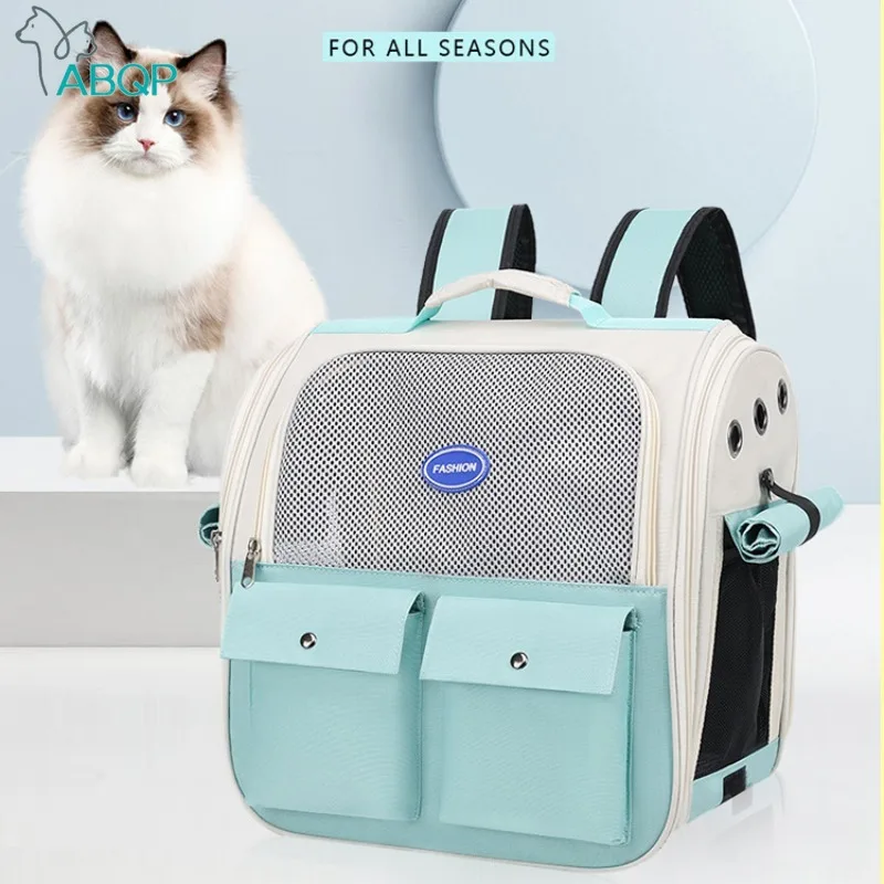 

Рюкзак-переноска для кошек, складная вместительная сумка с регулируемым ремешком для переноски домашних животных, для прогулок и путешествий