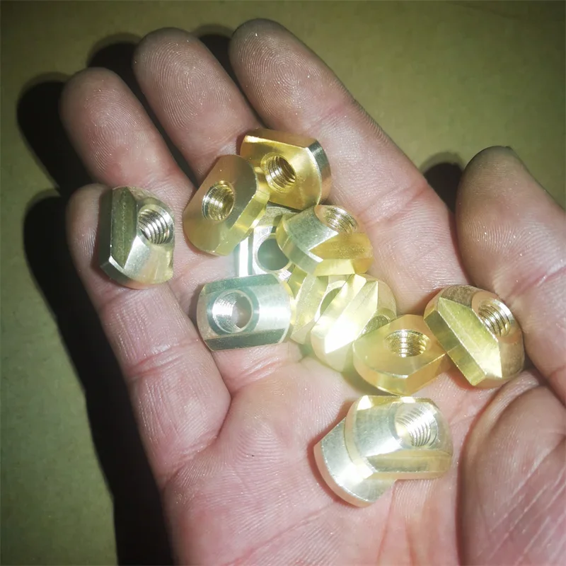 10 Or 20Pcs M8 Windsurf Hydrofoil Mounting Brass T-Nuts Water Sports Surfing All Hydrofoil Tracks Outdoors Surfing Accessories hydrofoil mounting t nuts