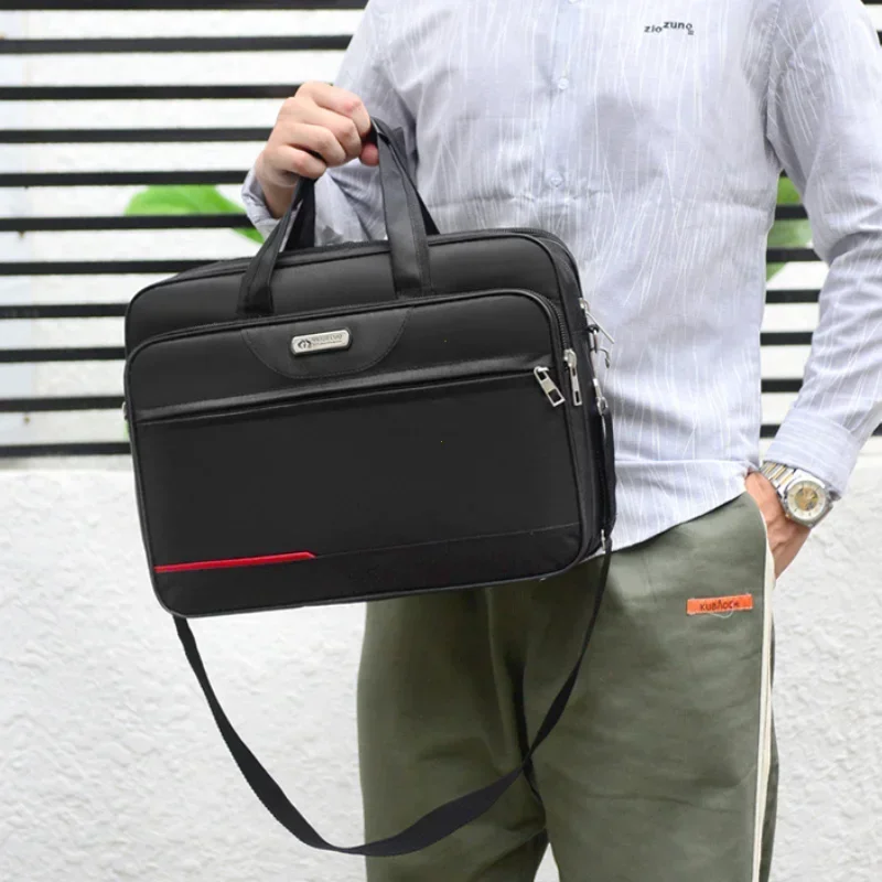 Briefcase leather briefcase document bag for Business and Travel
