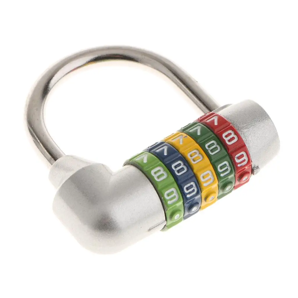 Zinc Alloy Resettable 5 Dial Password Padlock Combination Lock Suitcase Mini Luggage Security Lock for Travel Bag