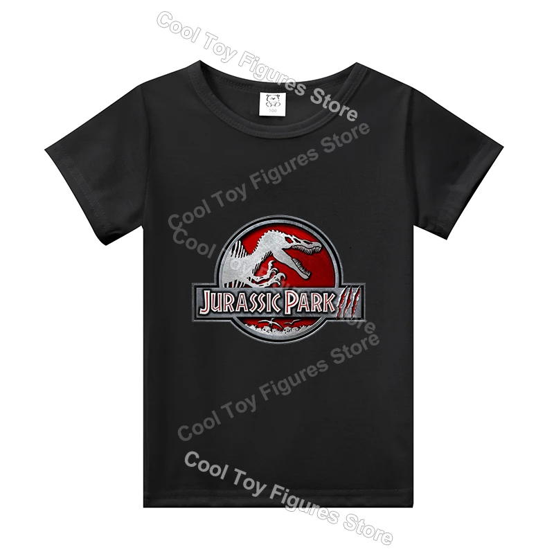 Jurassics World Series Kids Clothes Short Sleeve Summer Hot Movies T-shirt Dinosaur Park Boys Girls Base Top Trend Birthday Gift