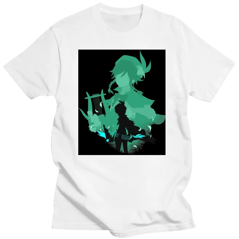 Genshin Impact Venti Pargoy Art T Shirt Coupon Tempo Libero Premium Cotton Magliette Da Uomo Graphic