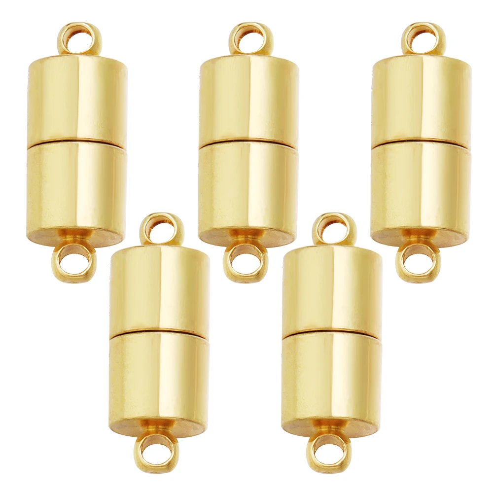 5 개/몫 라운드 강력한 자기 Clasps 가죽 코드 팔찌 쥬얼리 후크에 대 한 자석 끝 걸쇠 커넥터 결과 Wholesa 만들기