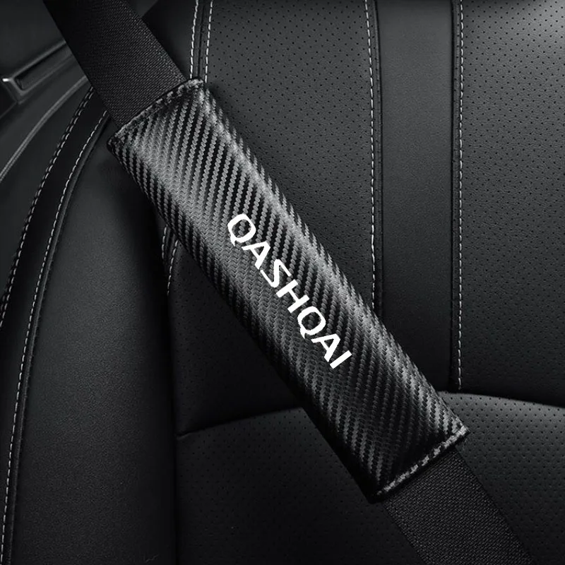 

2Pcs Carbon Fiber Car Seat Belt Shoulder Cove for QASHQAI JUKE X-TRAIL Seat Belt Padding Protector Cover Interior Accessories