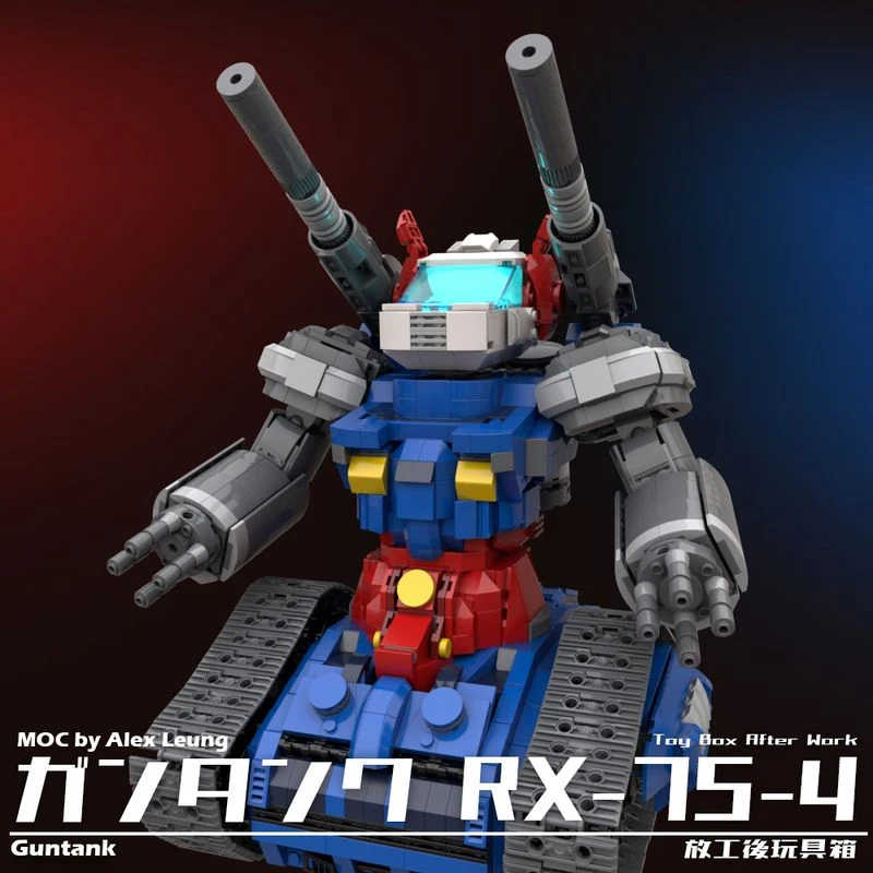 

1662 PCS 42cm Assemble Model GUNTANK Robot Model Building Block Mobile Kids Toys And Holder Weapons Set