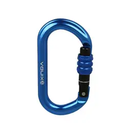 Enhanced Screw Lock Carabiner for Outdoor Rappelling and Climbing (Blue)