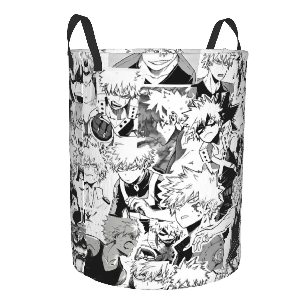 Custom Katsuki Bakugo Anime Laundry Basket Collapsible Manga Boku No Hero Academia Clothing Hamper Toys Organizer Storage Bins 2