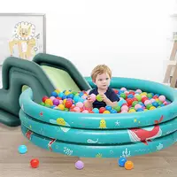 Inflatable Pool Slide Swimming Pool Inflatable Slide Children Family Outdoor Waterpark Above Ground Pool Slides For Kids Babies 2