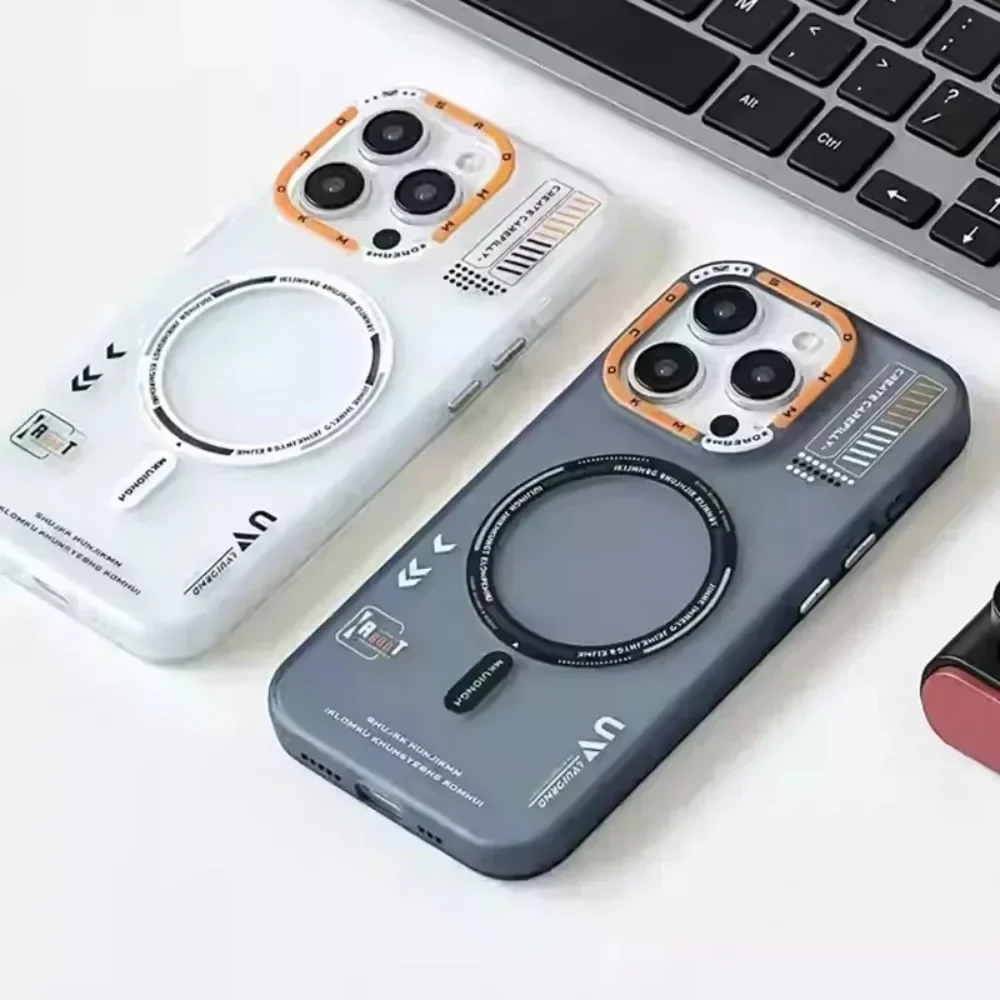 Matte Magnetic Phone Case with Frosted Back and Metal Lens Frame