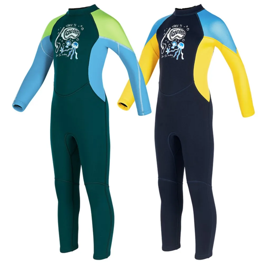 2.5 Mm Kids Wetsuit For Boys Swimsuit Neoprene Thermal Swimwear Toddler Youth One Piece Wet Suits For Rafting Diving Snorkeling