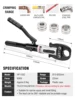 Hydraulic Pex Pipe Crimping Tools HP-1332 Pressing Plumbing Tools for Aluminum Plastic Pipe, Stainless Steel and Copper Pipe 4