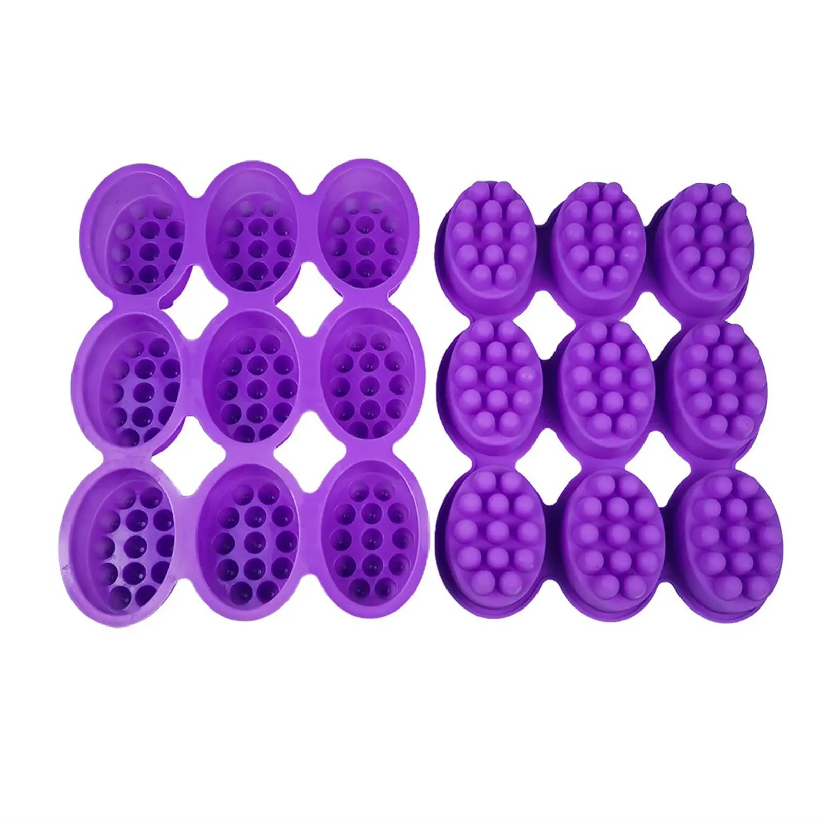 1pc Silicone Oval Soap Molds Massage Bar Mold Forms Soaps Making