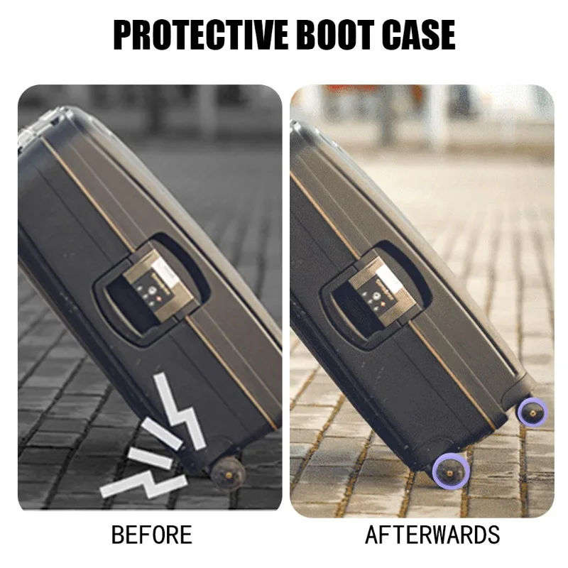 New Silicone Suitcase Wheel Protection Case with Silent Sound Travel Luggage Caster Shoes Reduce Noise Trolley Box Casters Cover