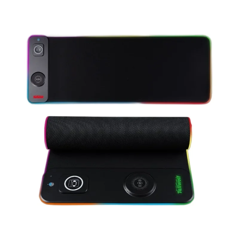 3-in-1 magnetic wireless charging mouse pad large and small batch office desk pad wireless charging luminous mouse
