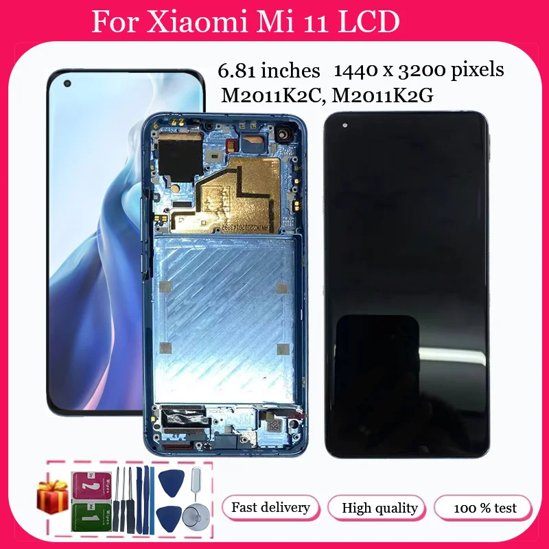 AMOLED-For-Xiaomi-Mi-11-M2011K2C-M2011K2G-Lcd-Display-Digital-Touch ...