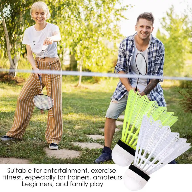 

Воланчики для бадминтона с перьями, 12 шт.