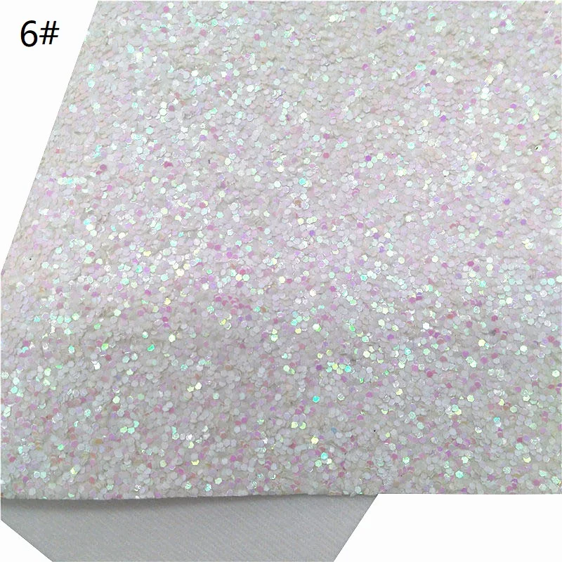 Snow White Crystal Chunky Glitter Vinyl Fabric Sheet Thick Stretch Backing Synthetic Leather Faux Vinil DIY A4 SIZE R451 vinyl fabric vinyl sewing fabric glitter fabric