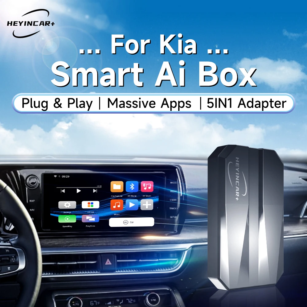 

2024 HEYINCAR Smart AI Box Android Auto Wireless CarPlay For Kia Sportage K5 Carnival Picanto K3 EV5 KX3 Sorento Telluride Soul