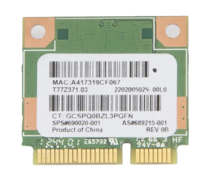 Per Ralink Rt3290Le Rt3290 Muslimhalf Mini Pci-E Card Wifi Bluetooth Wirelesss Card Per Hp Sps 690020-001