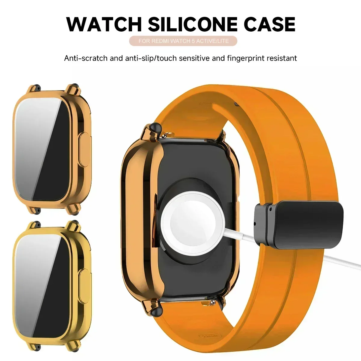 Silicone Magnetic Smart Watch Strap and Protective Case