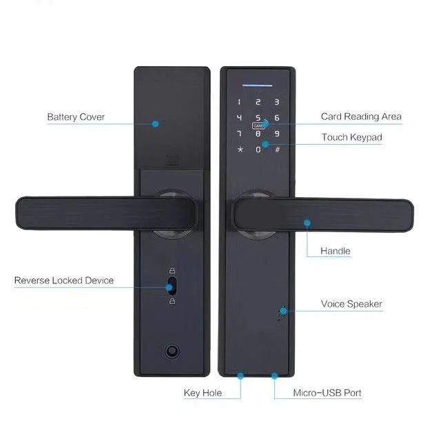 

Safety Usb Port Lock X5 Model Smart Home Wifi Locks Smart Door Lock Without Fingerprint Tuya App