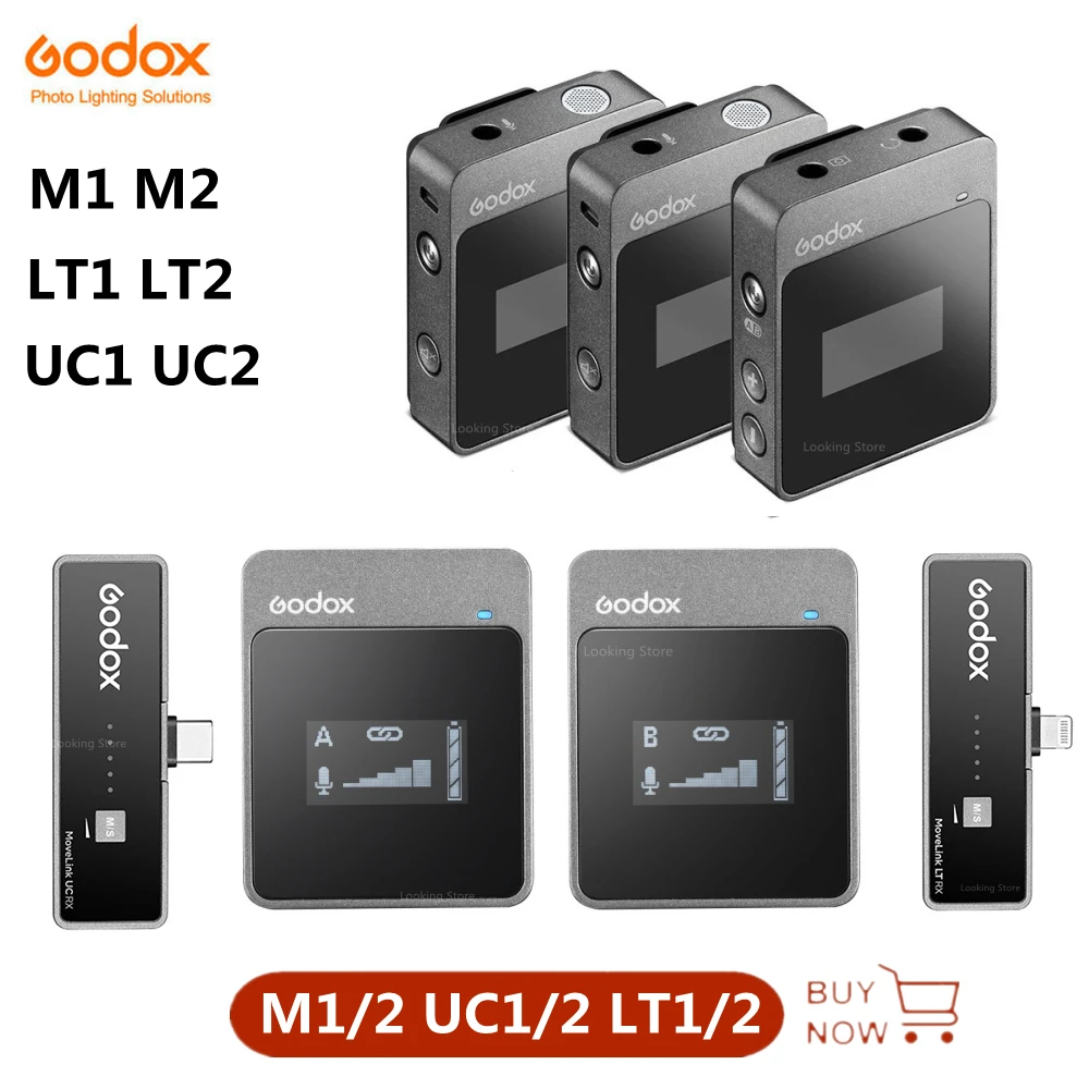 ハンドメイド Godox カメラ用のワイヤレスマイクシステム Movelink M2 1 Muc1 U2 Rc L1 T2 カメラ用の録音マイク 定価販売 Pmra Mw